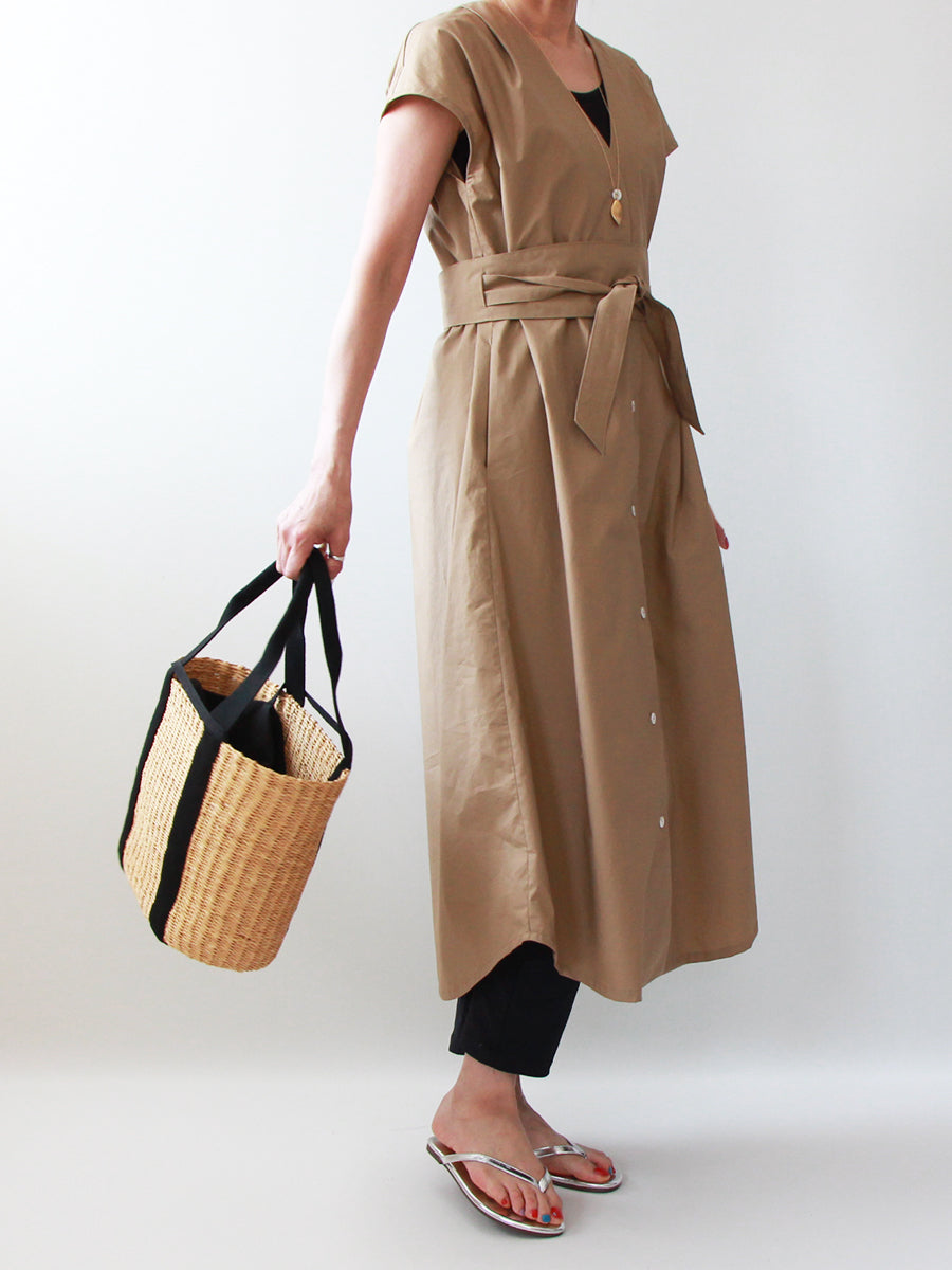 【726】フレンチスリーブガウンワンピース