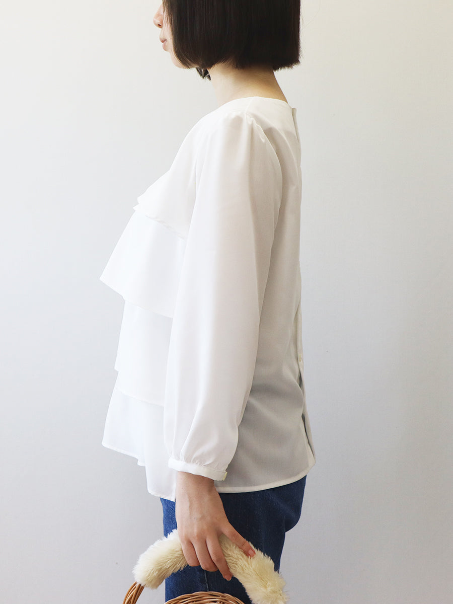 [808] Wrap blouse