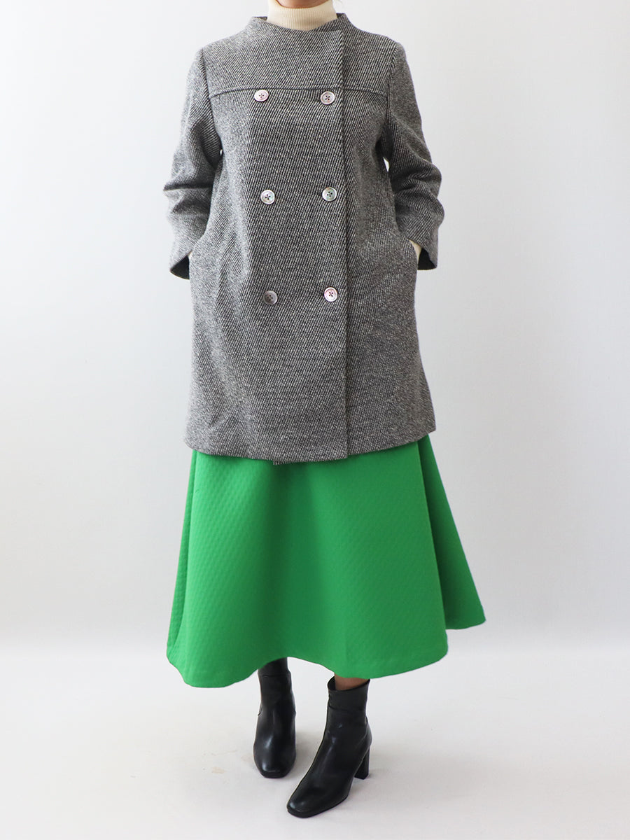 [135] Collarless Double coat 