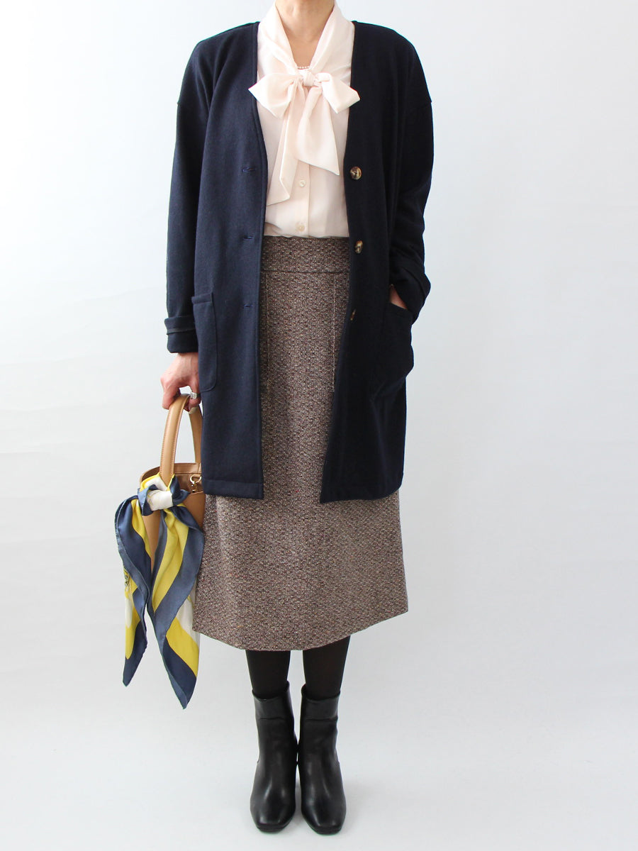 【643】ミディ丈カーディガンジャケット