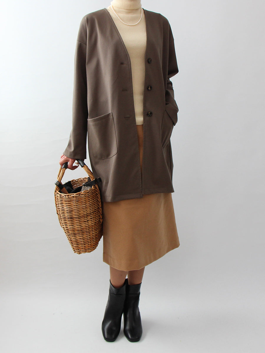 【643】ミディ丈カーディガンジャケット