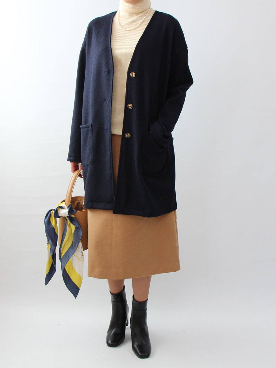 【643】ミディ丈カーディガンジャケット