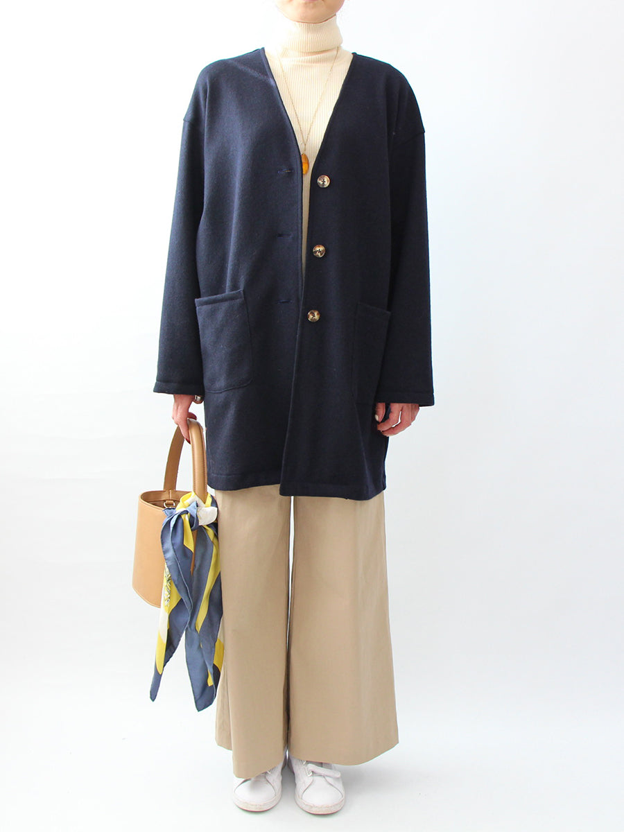 【643】ミディ丈カーディガンジャケット
