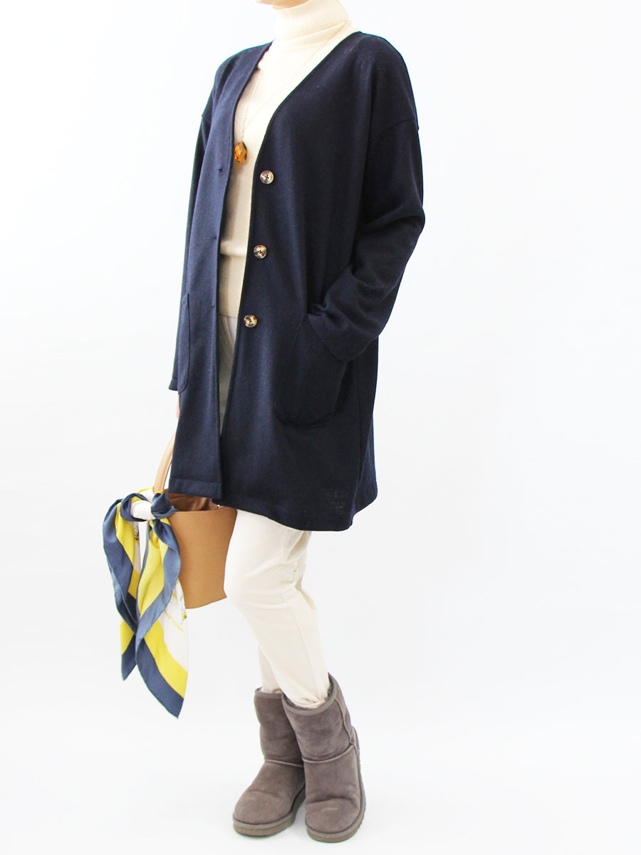 【643】ミディ丈カーディガンジャケット