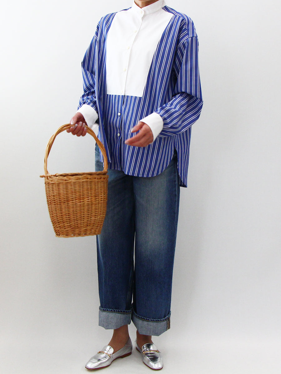 【753】ヨーク切り替えスタンドシャツ