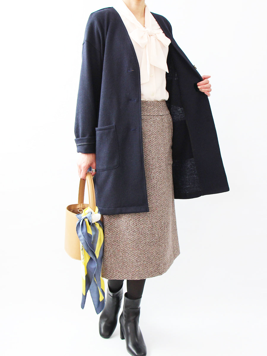 【643】ミディ丈カーディガンジャケット