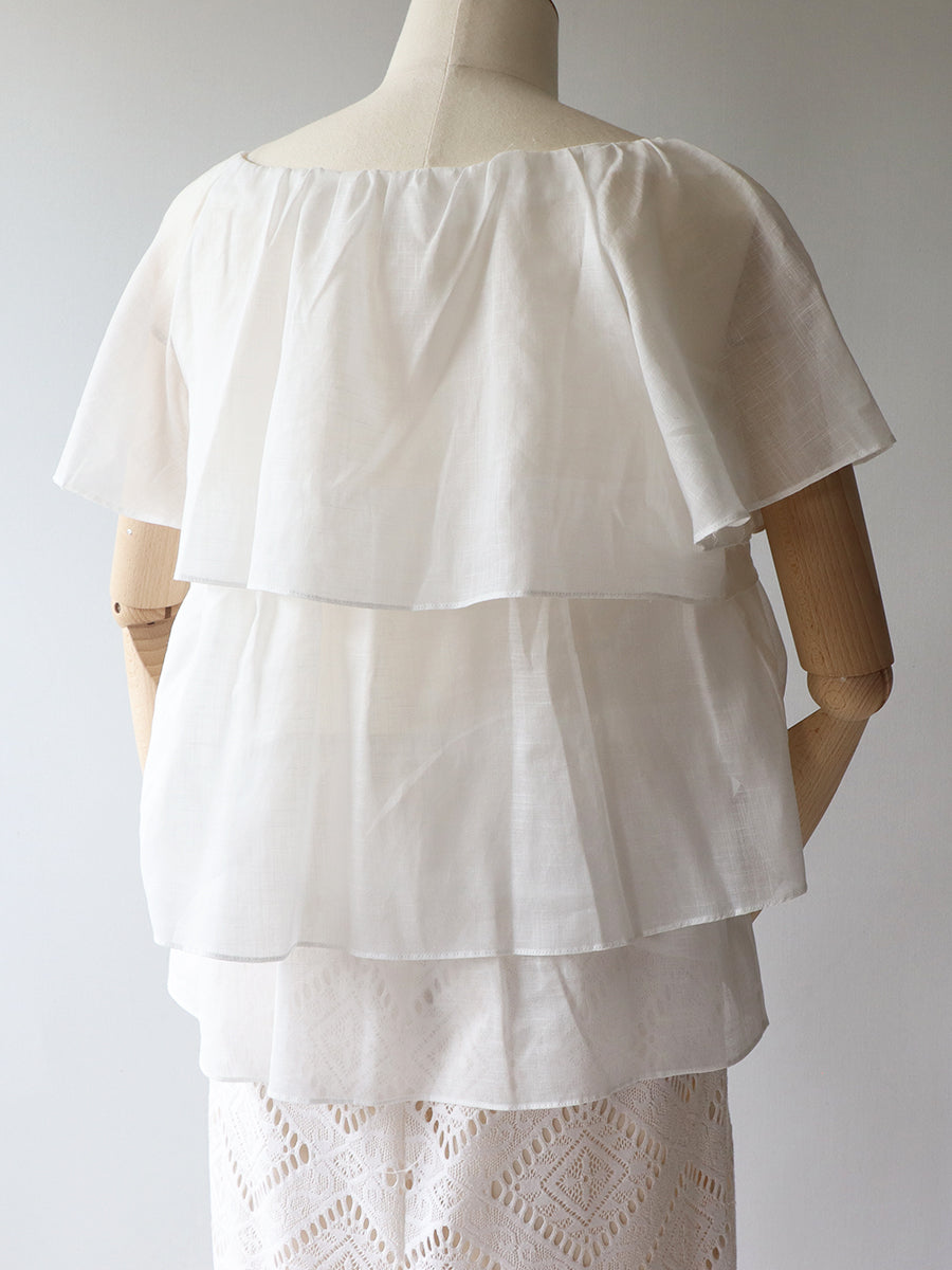 【175】ギャザーティアードブラウス