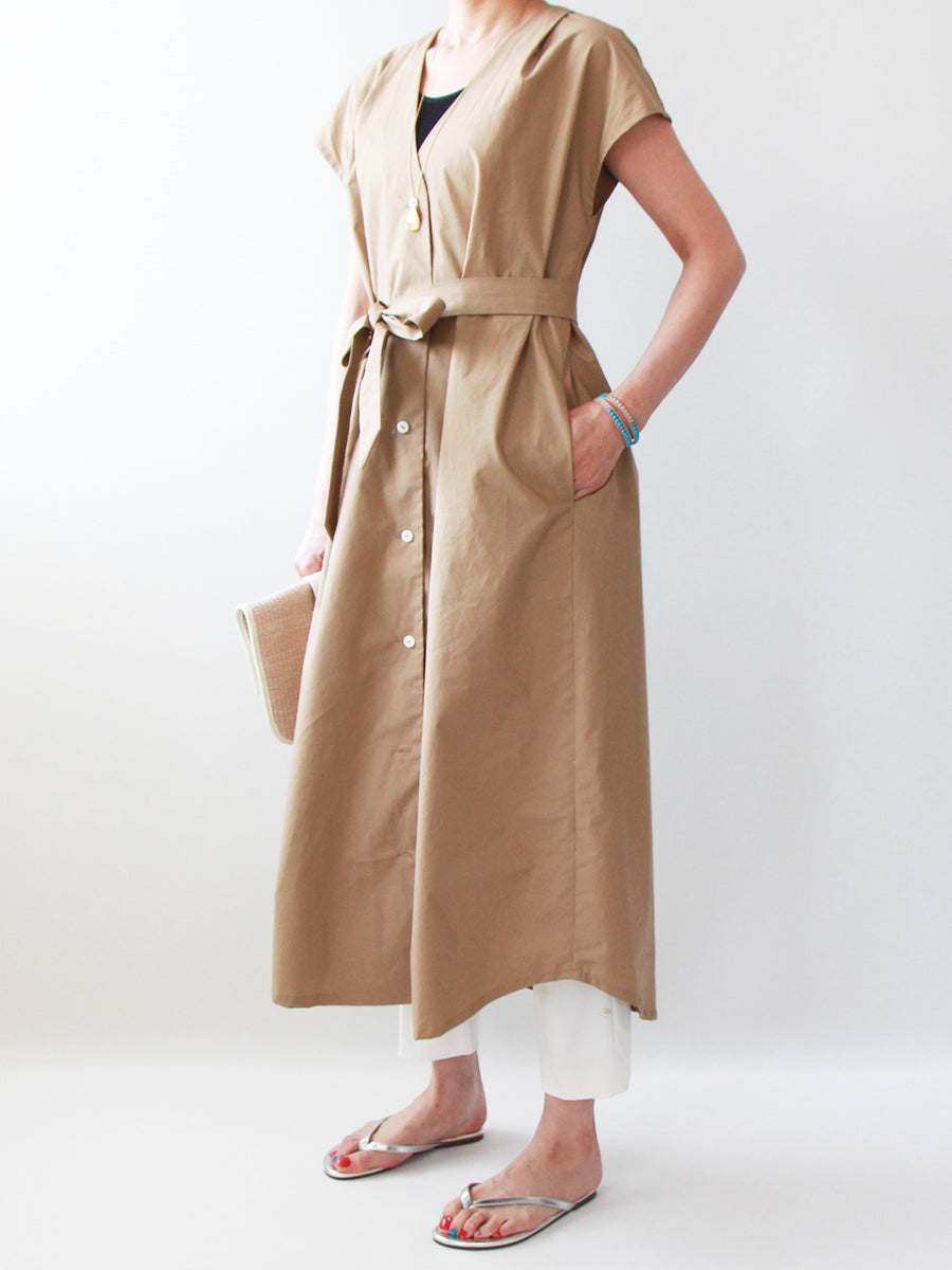 【726】フレンチスリーブガウンワンピース