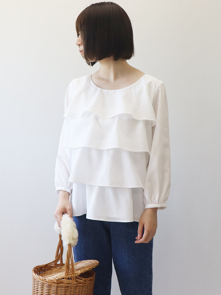 [808] Wrap blouse