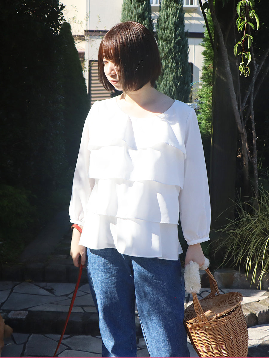 [808] Wrap blouse