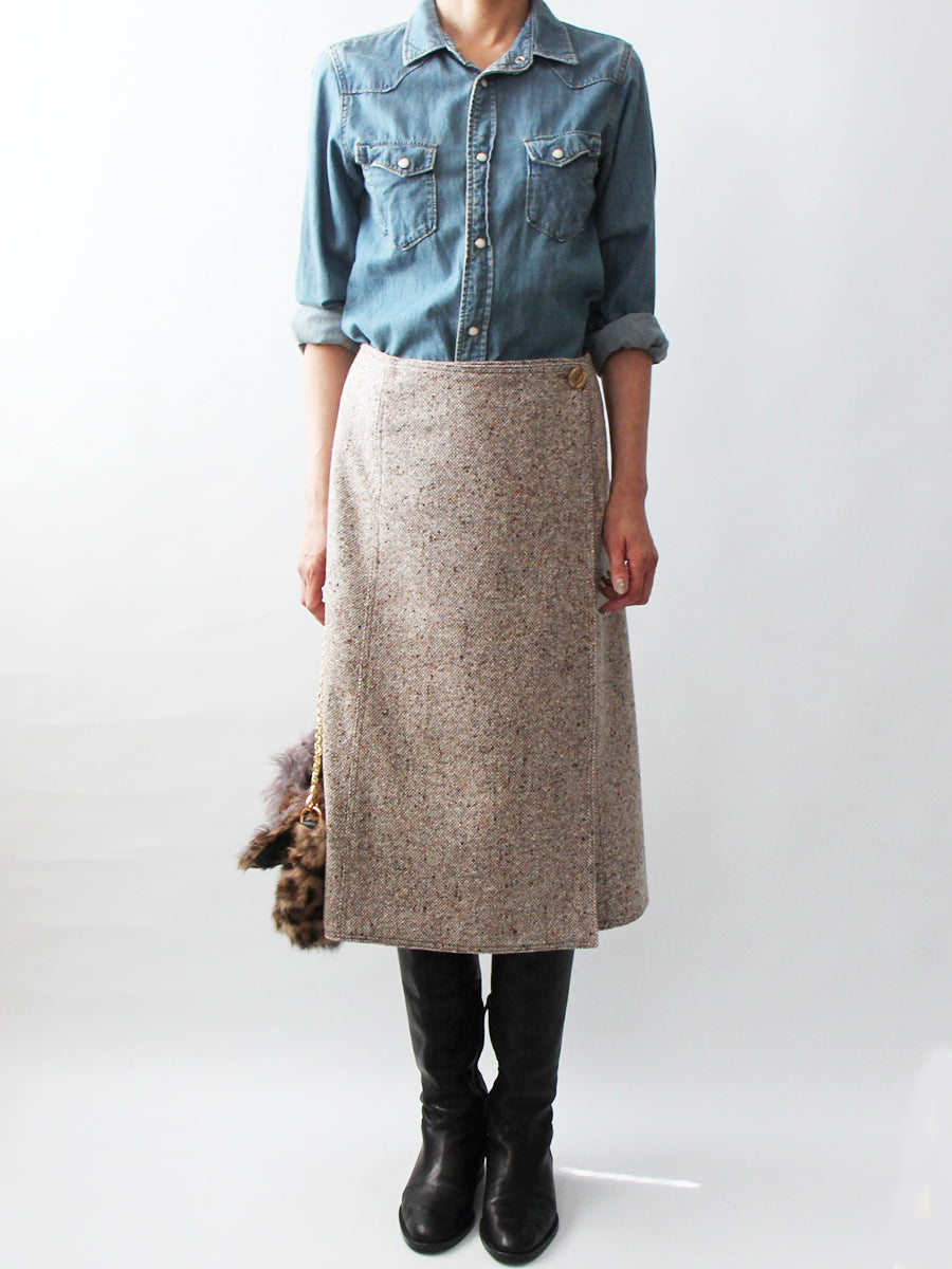 【606】ラップ台形スカート