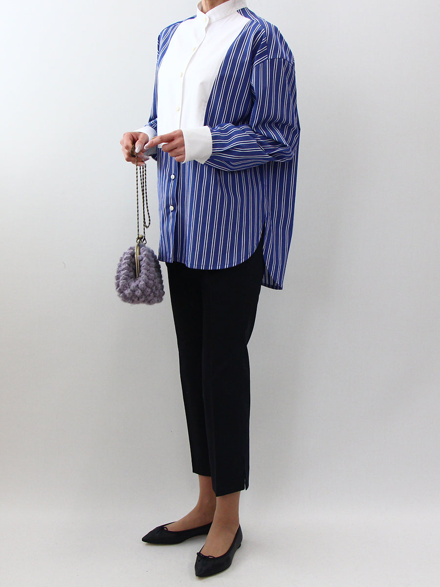 【753】ヨーク切り替えスタンドシャツ