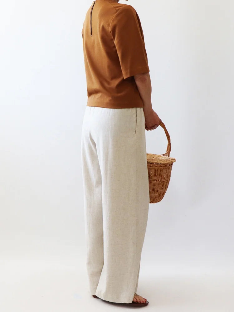 [716] Simple wide easy pants