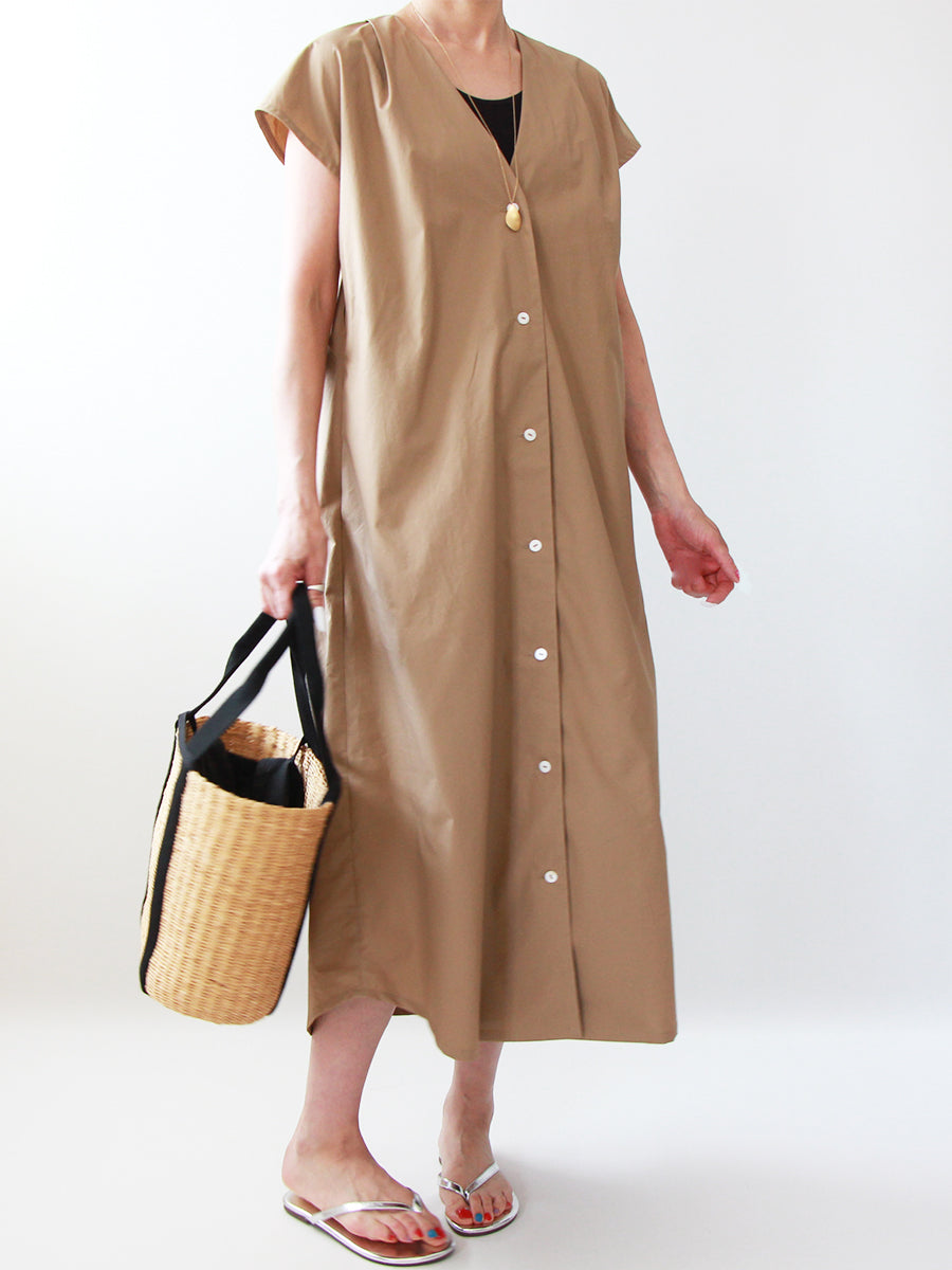 【726】フレンチスリーブガウンワンピース