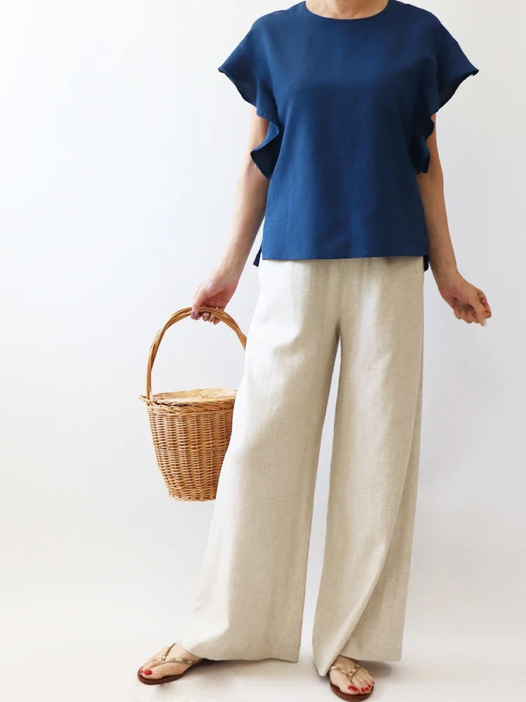 [716] Simple wide easy pants