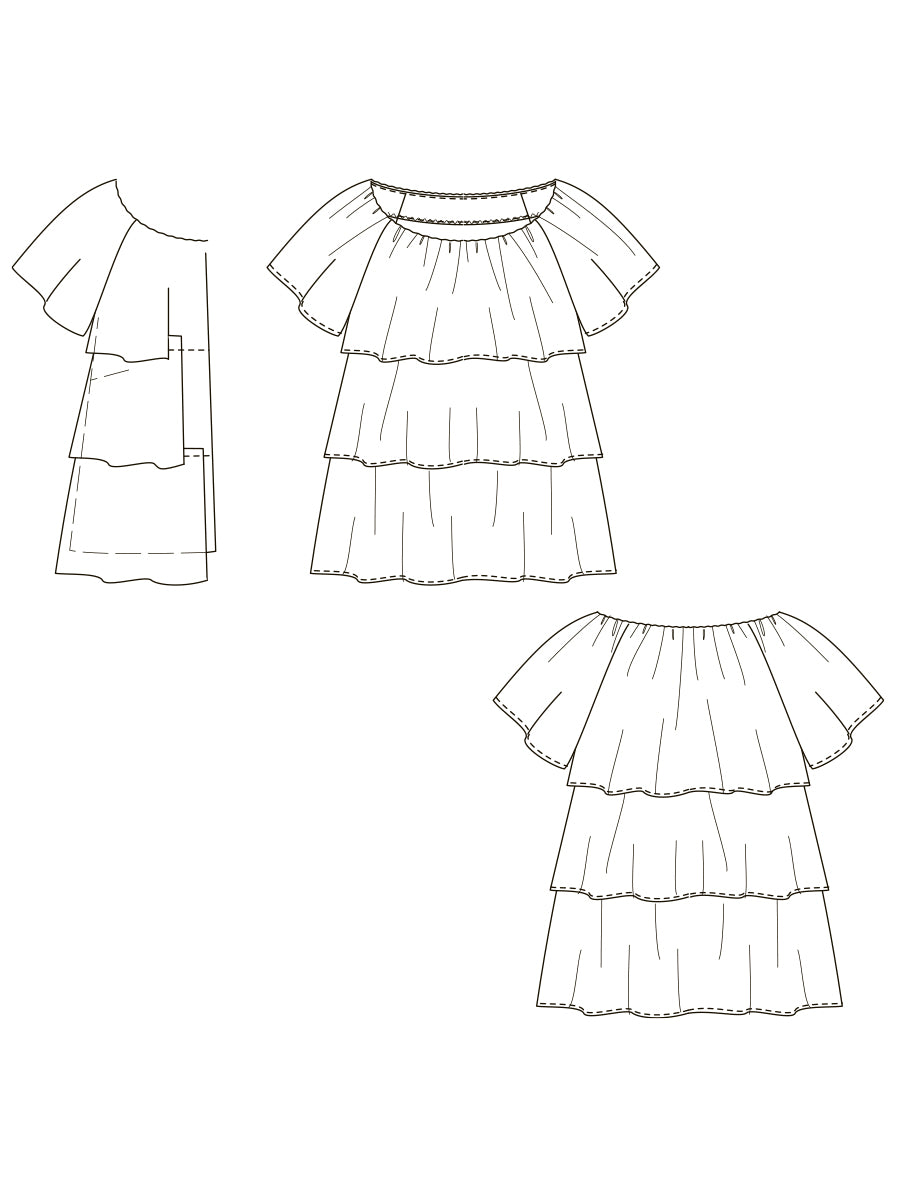 【175】ギャザーティアードブラウス