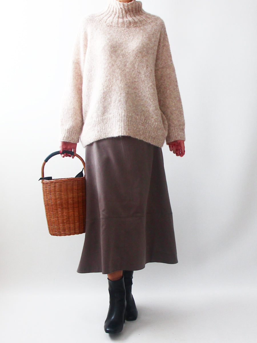 【707】裾切り替えフレアスカート