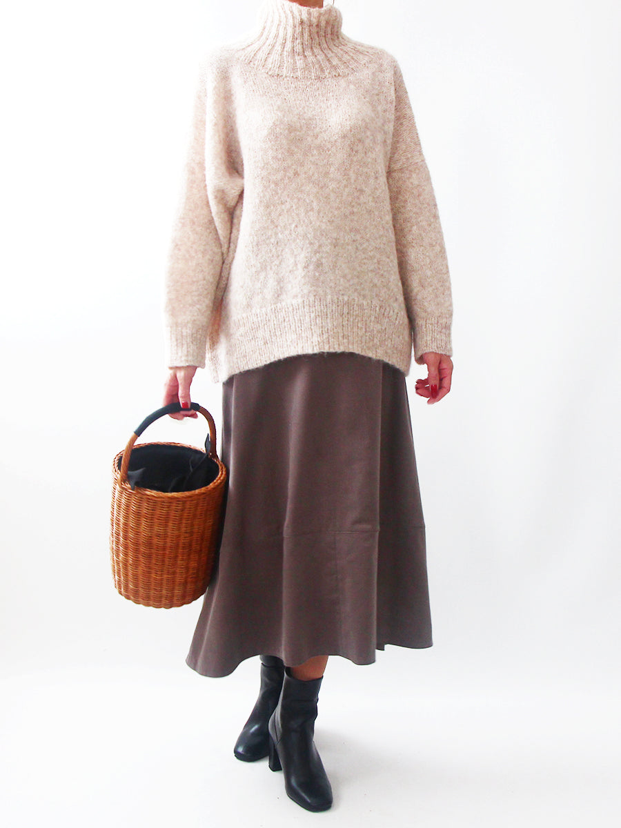 【707】裾切り替えフレアスカート