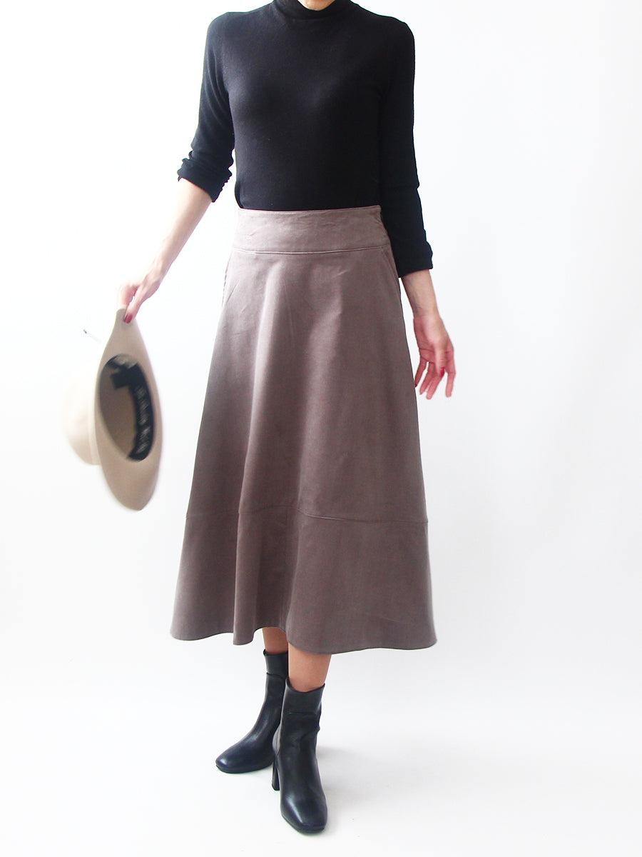 【707】裾切り替えフレアスカート