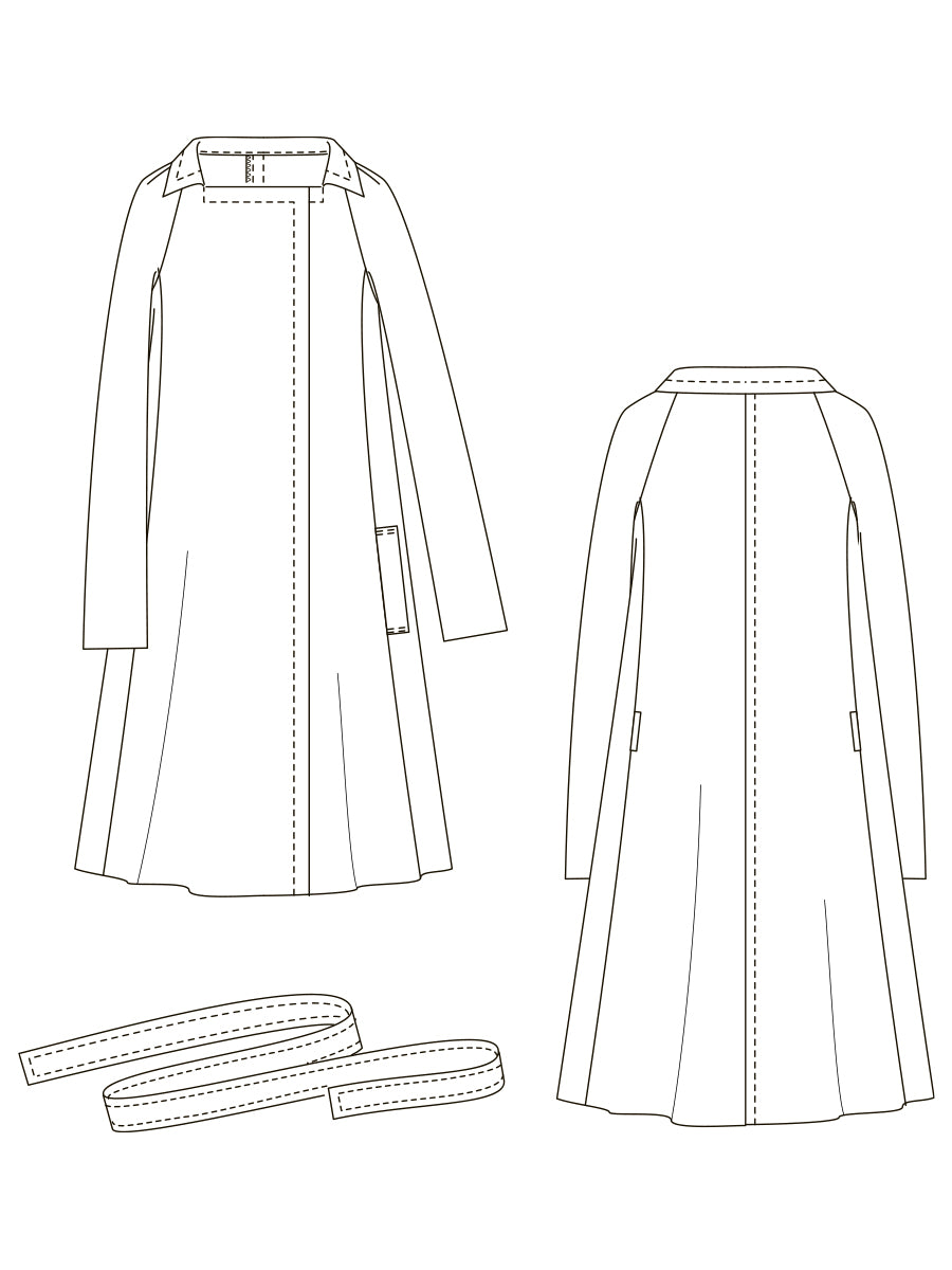 [569] Trench coat with yoke