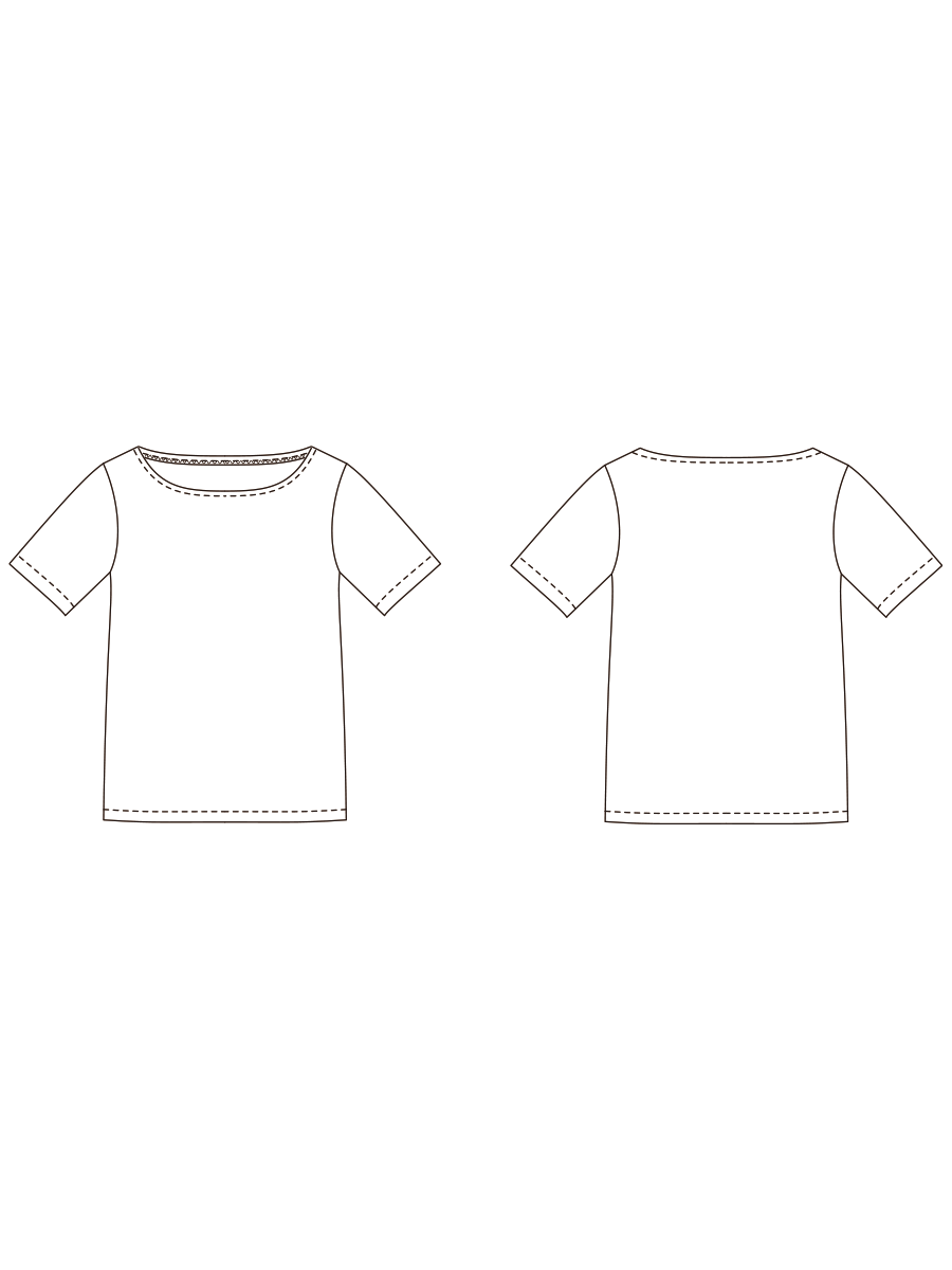 【329】4分袖シンプルTシャツ