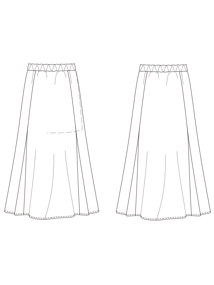 【532】 トライアングル切り替えマキシスカート