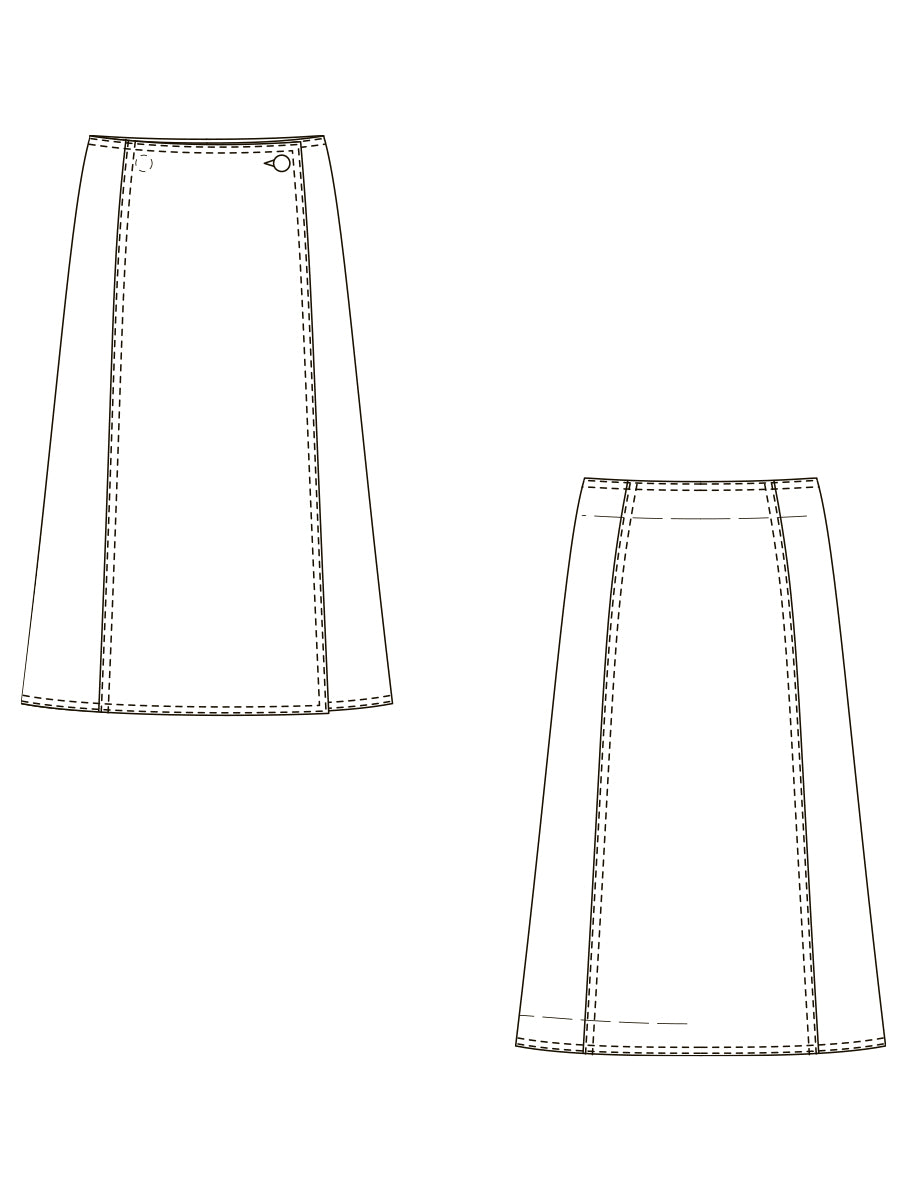 【606】ラップ台形スカート