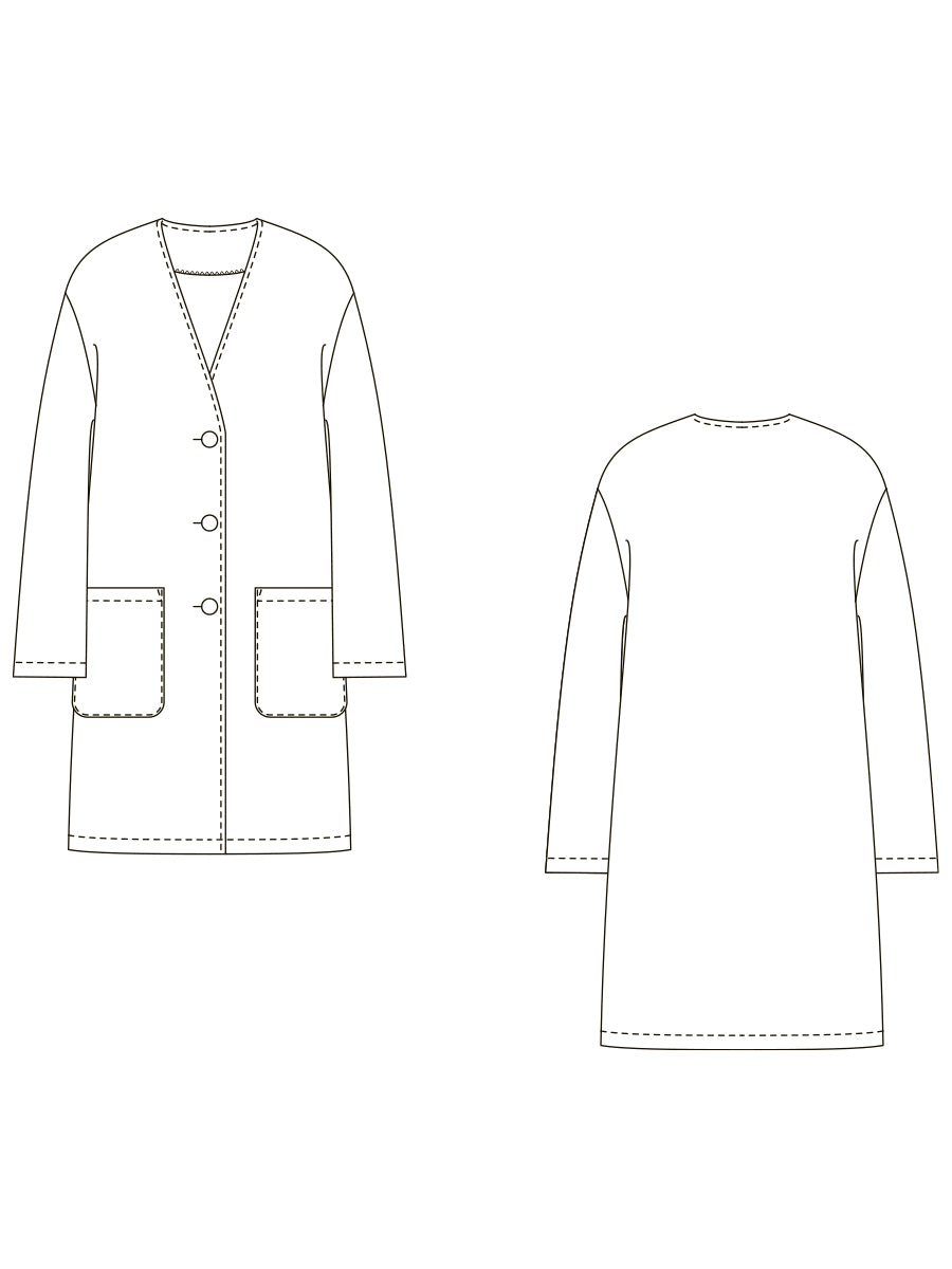 【643】ミディ丈カーディガンジャケット