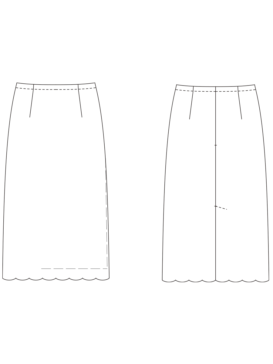 【685】ロングシンプルタイトスカート