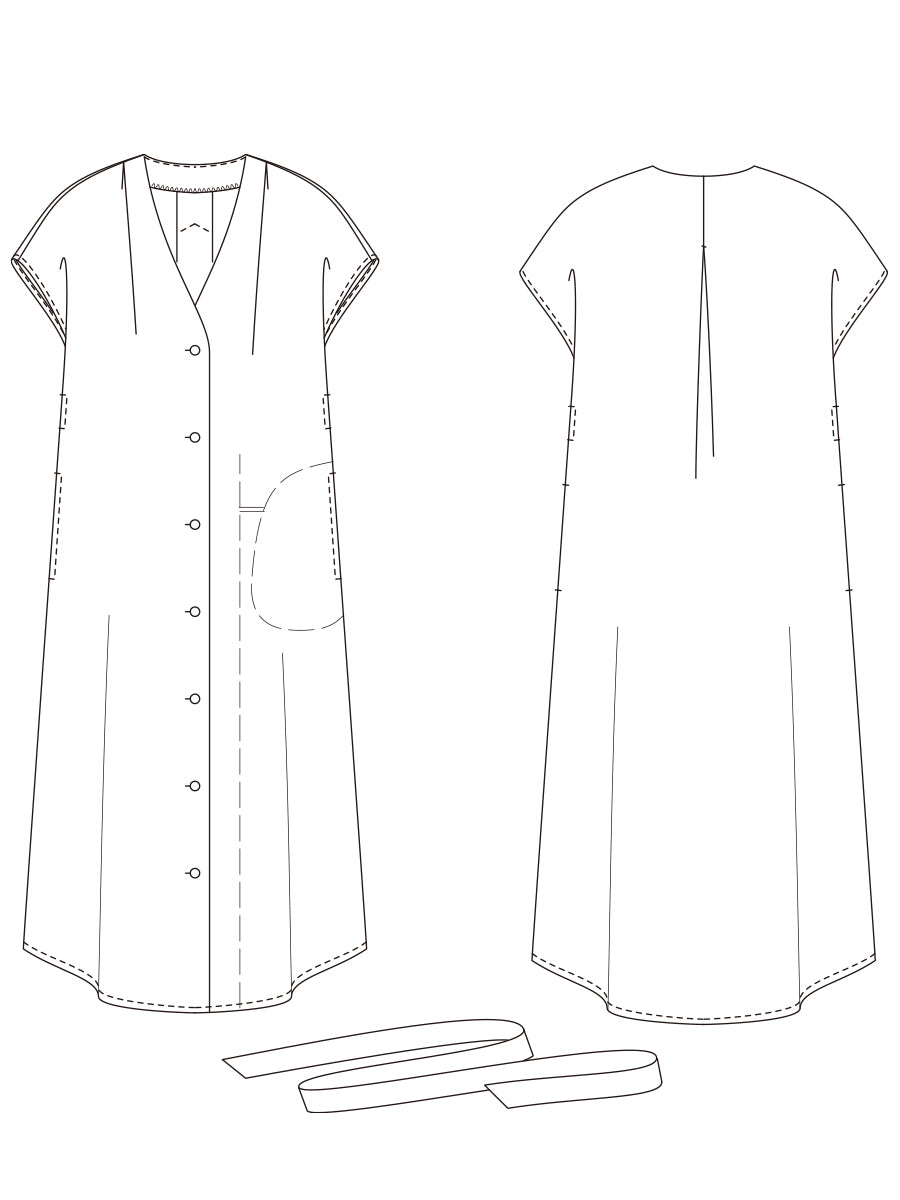 【726】フレンチスリーブガウンワンピース