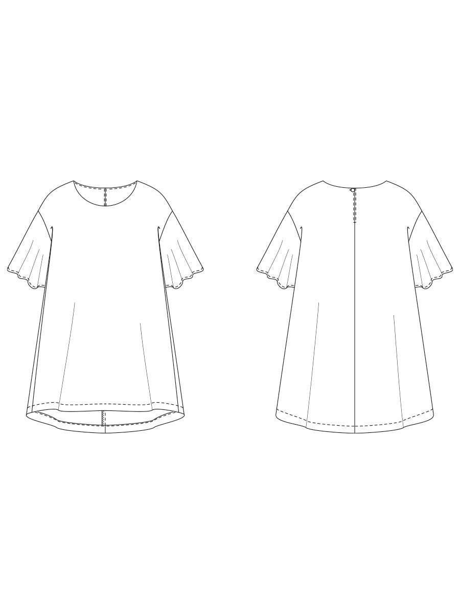[765] Drop flare sleeve blouse