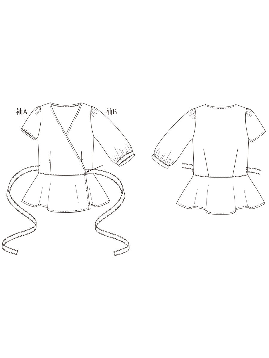 【808】ラップブラウス