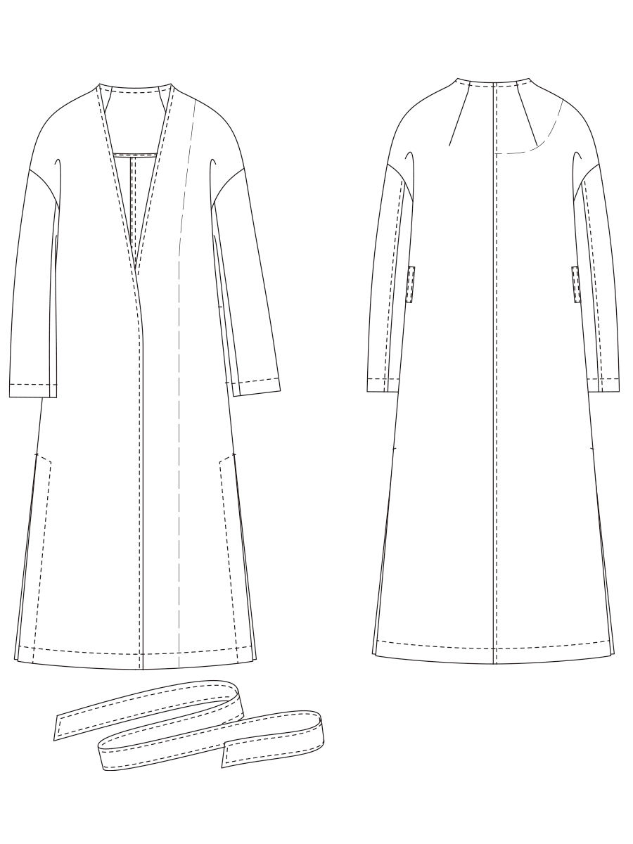 [849] Long gown coat