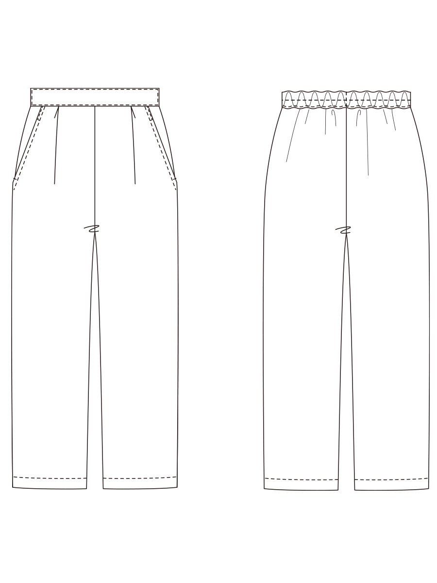 [847] Center press straight pants