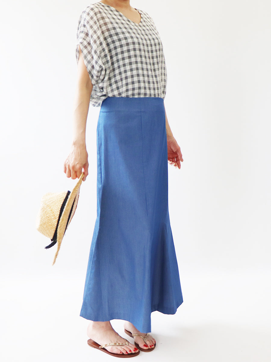 [800] Maxi mermaid skirt with lining