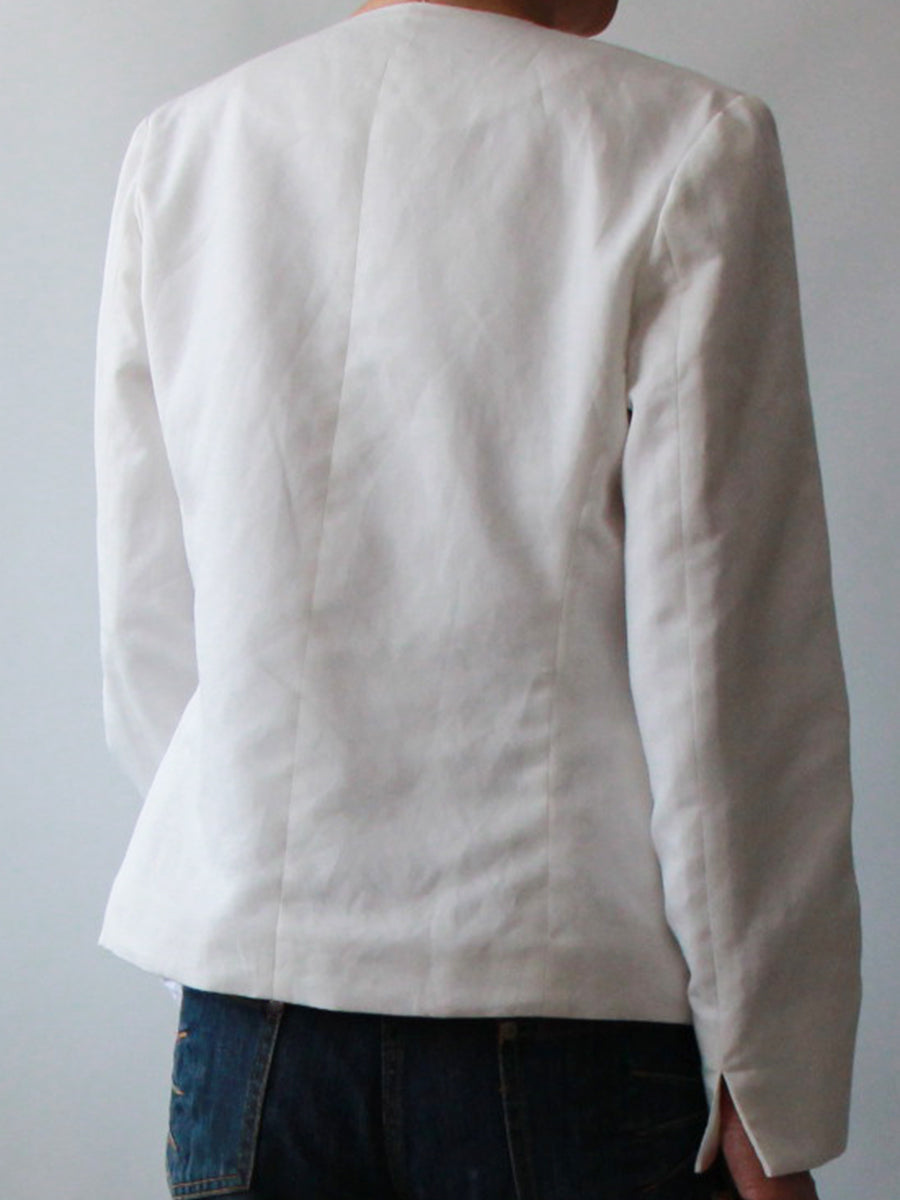[577] V collarless jacket