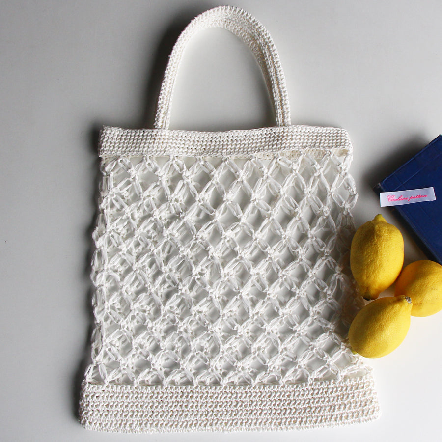 [N49] Hand-knitted drafting summer walking bag