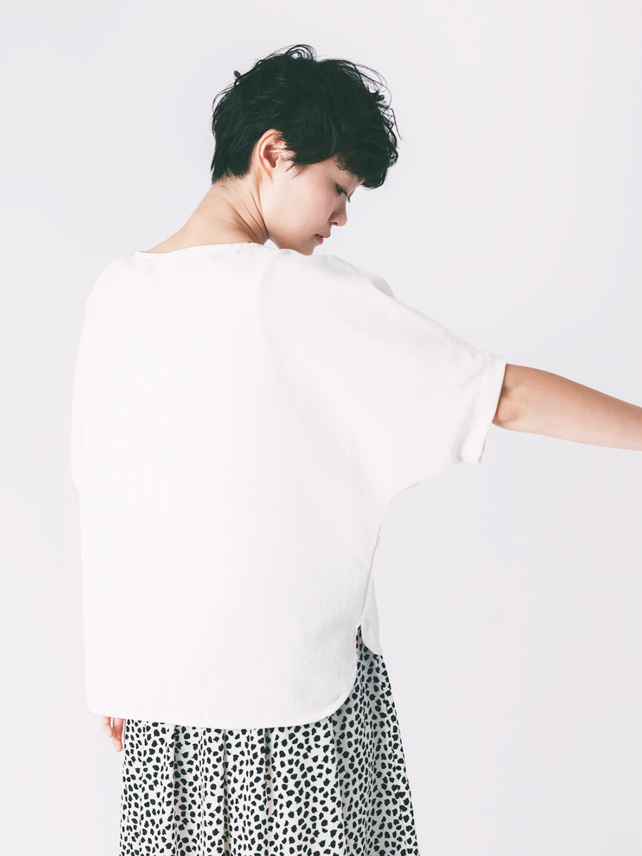 [733] Puff sleeve style dolman blouse