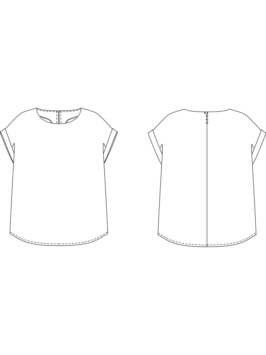 [589] Cuff T-blouse