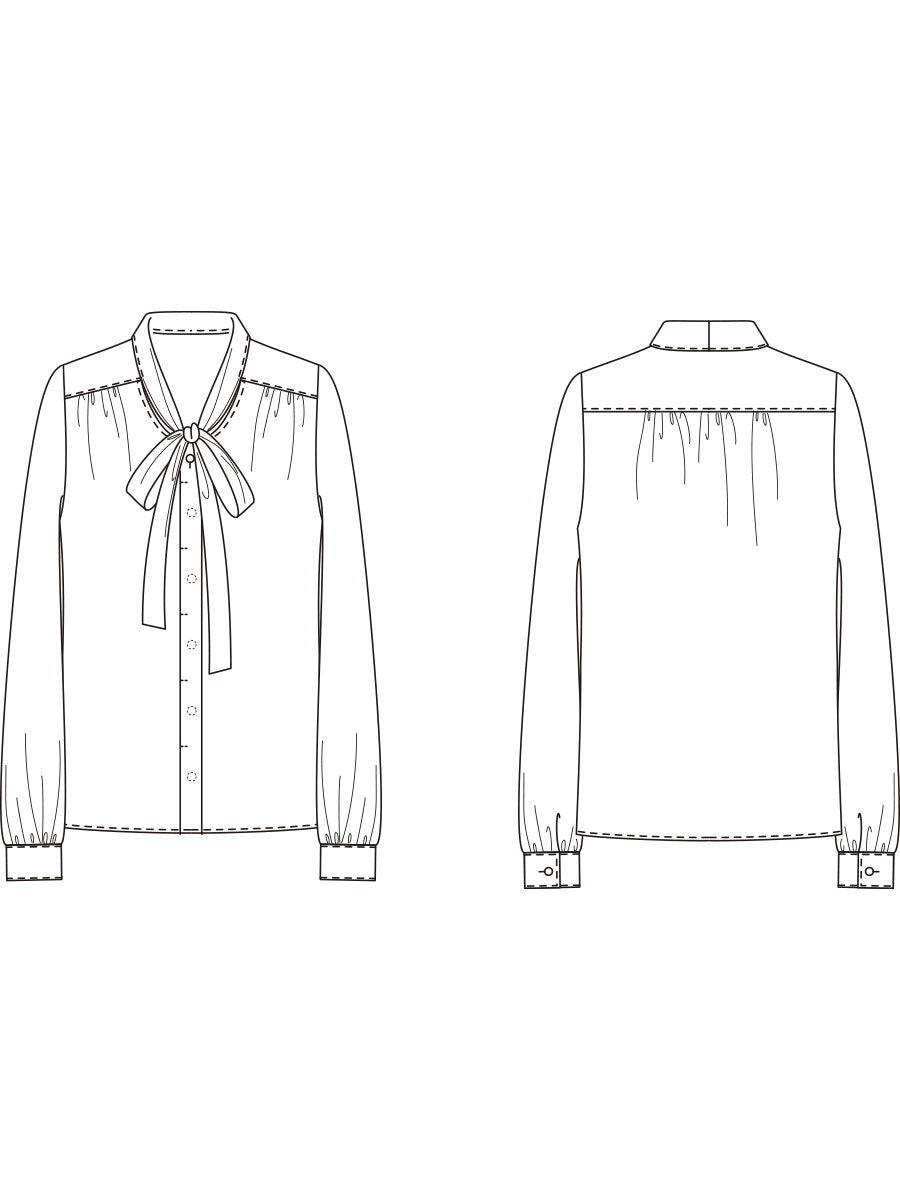 [603] Tape ribbon blouse