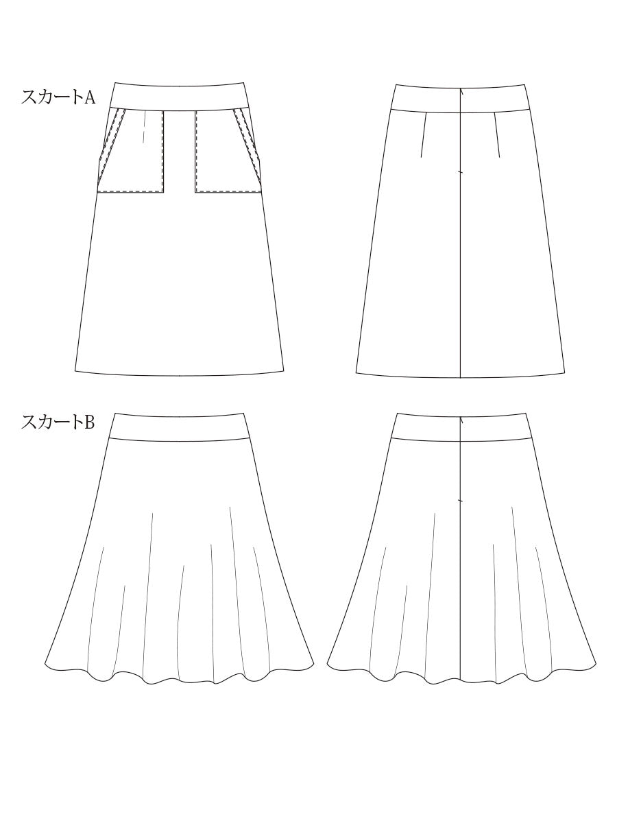 【642】台形・フレアー2タイプスカート