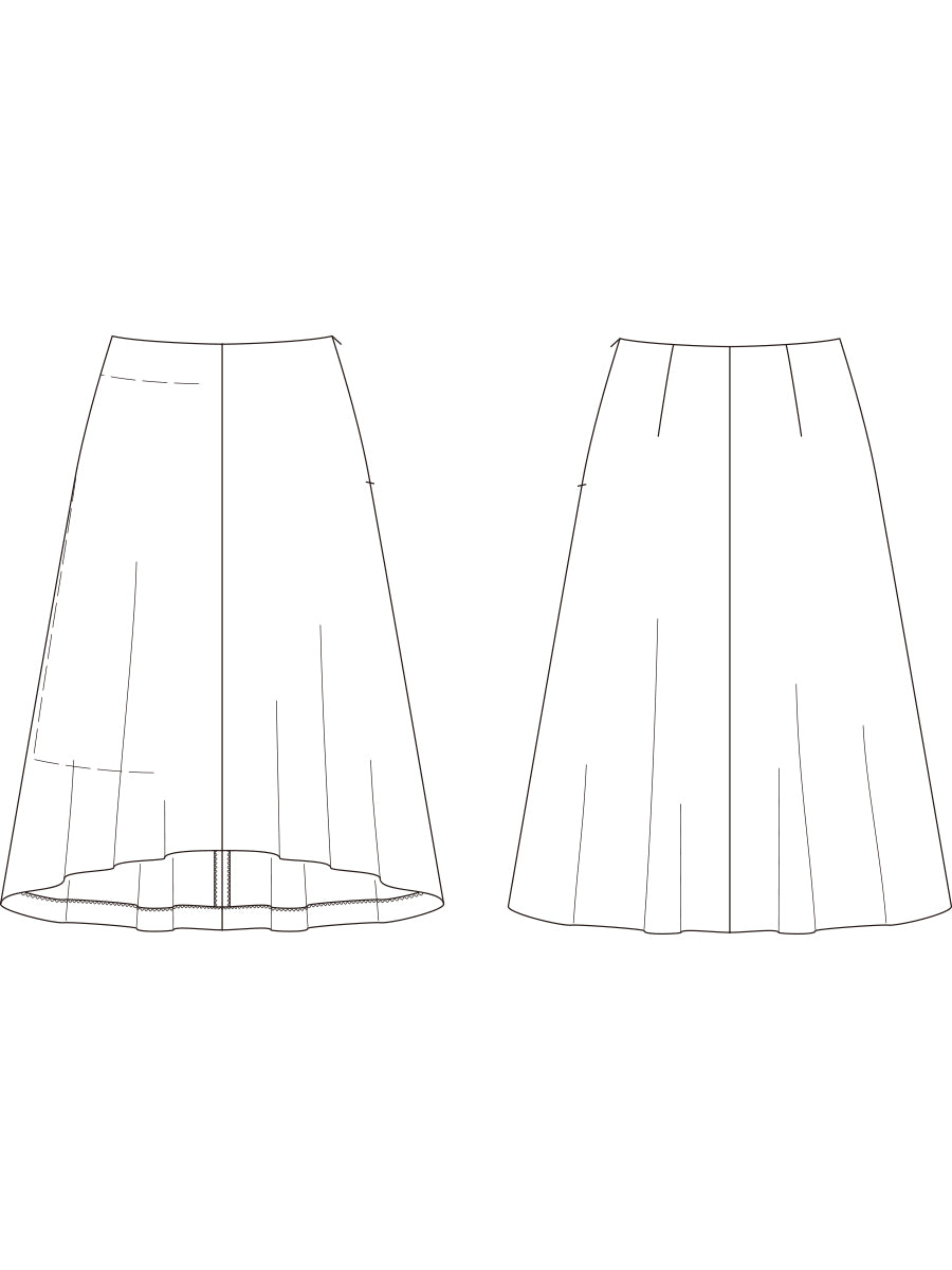[700] Irregular Hem Flare Skirt