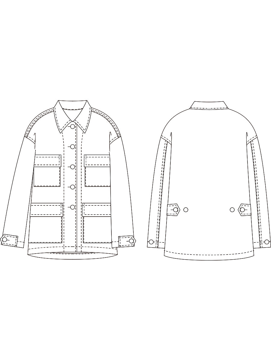 [856] Shirt style military jacket