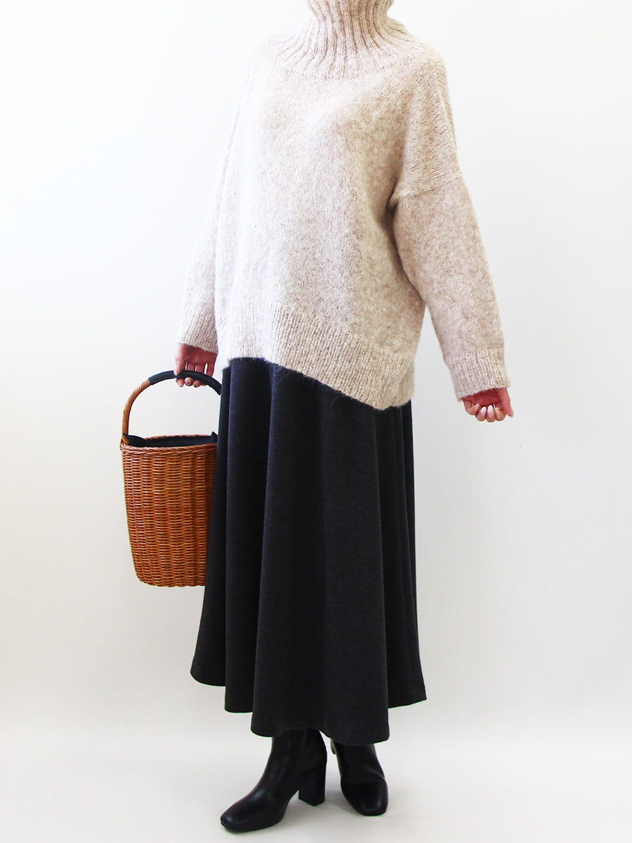 [N45] Hand knitting high neck pullover