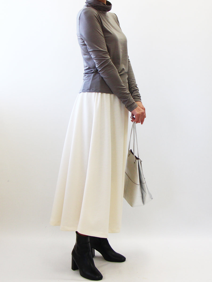 [793] Waist elastic flared skirt
