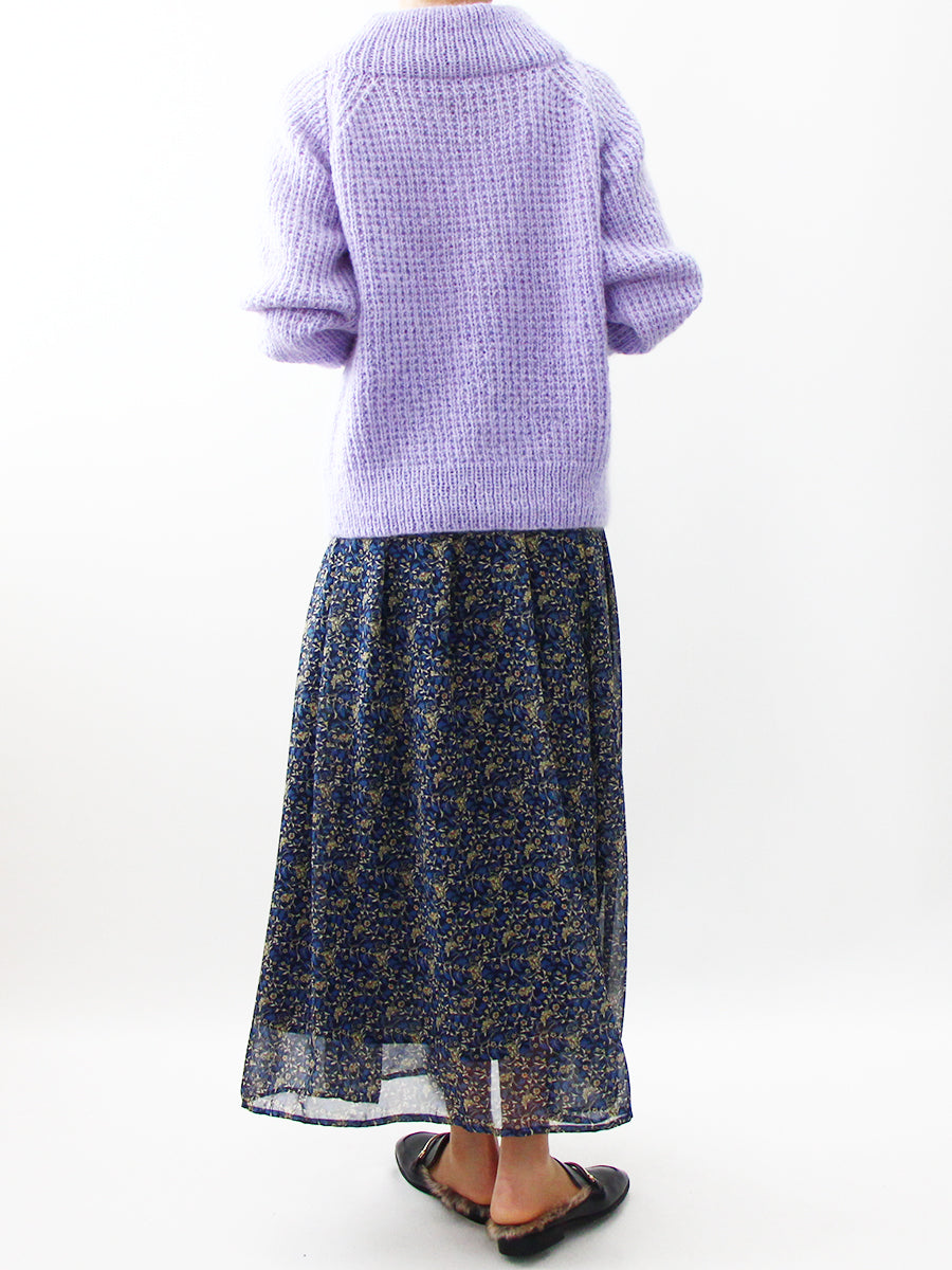 【N46】手編み製図 ボリュームネックセーター