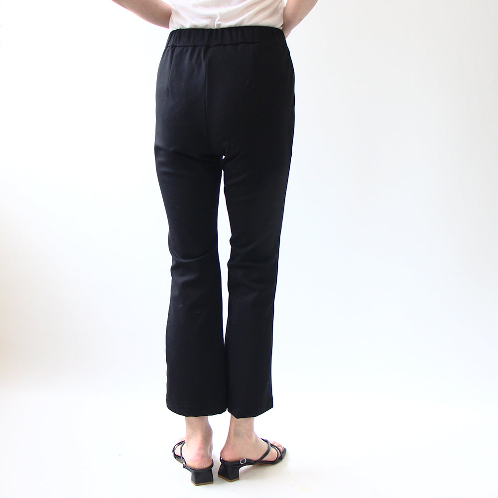 [807] Elastic waist tight flare pants
